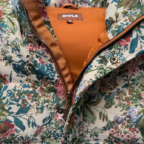 Golf Le Fleur Floral Garden Puffer Jacket